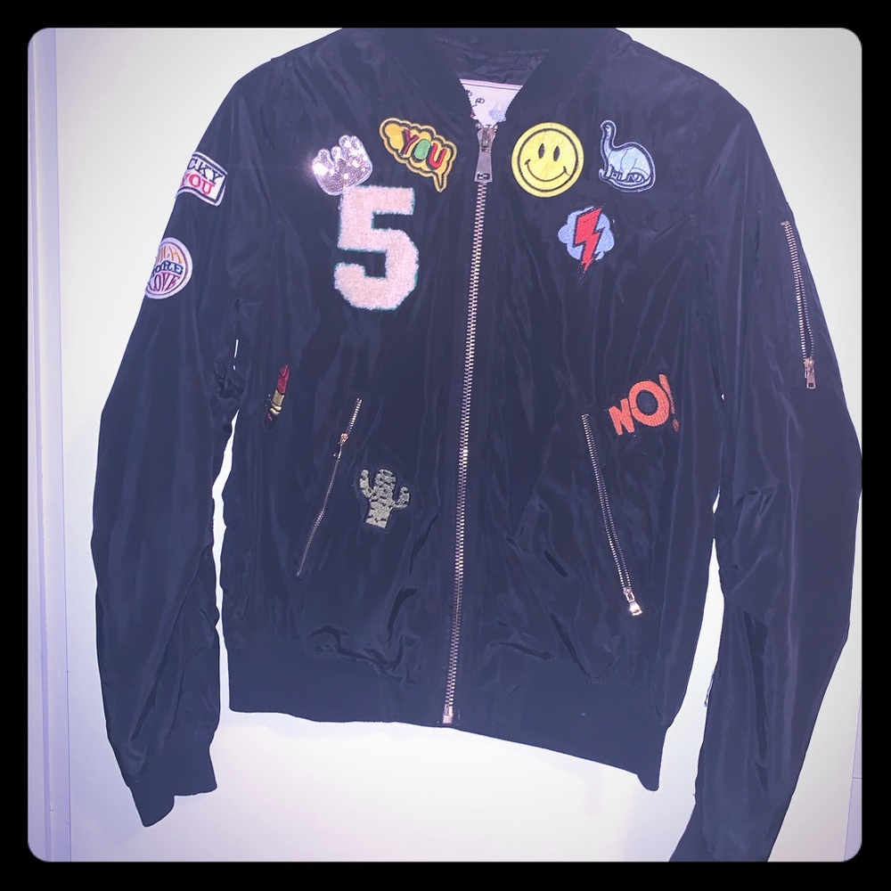 Black bomber jacket